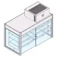Vetrina refrigerata senza fondo e motore incorporato - Struttura in inox finitura scotch brite