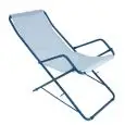 SDRAIO BAHAMA - MOD. 170 - STRUTTURA IN ACCIAIO PRE ZINCATO A CALDO VERNICIATO - SEDILE E SCHIENALE IN TESSUTO EMU-TEX - PER USO ESTERNO - DIM. cm L 58 x P 108 x H 95 - NORMA CE