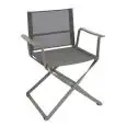 SEDIA REGISTA CIAK - MOD. 974 - STRUTTURA IN ALLUMINIO VERNICIATO - SEDUTA E SCHIENALE IN EMU-TEX - BRACCIOLI IN ABS - PER USO ESTERNO - DIM. cm L 64 x P 50 x H 85 - NORMA CE