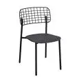 SEDIA LYZE - MOD. 615 - STRUTTURA IN ALLUMINIO VERNICIATO - SCHIENALE IN ACCIAIO INOX VERNICIATO - PER USO ESTERNO - DIM. cm L 47 x P 54 x H 79 - NORMA CE
