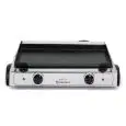 PIASTRA COTTURA IN GHISA APERTA - ELETTRICA - Mod GRL-10 - Piastra doppia liscia - Piano cottura liscio: cm L55 x P24,5 - Potenza 2100 W - Alimentazione monofase 230V/1/50-60Hz - Dimensioni cm L 69 x P 38 x 18 h - Norma CE