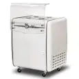 CONSERVATORE PER GELATO MANTECATO A POZZETTO - MOD. VIA VENETO 4C - CAPACITA' LT. 156 - TEMPERATURA -5°/-20°C - Dim. Cm. L 81,8 x P 69 x h 98,4 - COPERTURA TRASPARENTE INCLUSA - Norma CE