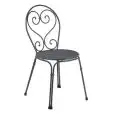 SEDIA PIGALLE - MOD. 909 - STRUTTURA IN ACCIAIO VERNICIATO - PER USO ESTERNO - DIM. cm L 45 x P 52 x H 85 - NORMA CE