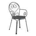 POLTRONCINA PIGALLE CON BRACCIOLI - MOD. 910 - STRUTTURA IN ACCIAIO VERNICIATO - PER USO ESTERNO - DIM. cm L 50 x P 54 x H 85 - NORMA CE