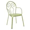 POLTRONCINA CAPRERA CON BRACCIOLI - MOD. 931 - STRUTTURA IN ACCIAIO VERNICIATO - PER USO ESTERNO - DIM. cm L 54 x P 54 x H 87 - NORMA CE