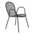 POLTRONCINA RONDA - MOD. 116i4 - STRUTTURA IN ACCIAIO VERNICIATO - PER USO ESTERNO - DIM. cm L 60 x P 65 x H 82 - NORMA CE