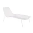 LETTINO DA SOLE IMPILABILE ROUND - MOD. 468 - STRUTTURA IN ACCIAIO VERNICIATO - SEDUTA E SCHIENALE IN LAMIERA STIRATA PRE ZINCATA A CALDO VERNICIATA - PER USO ESTERNO - DIM. cm L 78 x P 160 x H 77 - NORMA CE