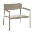 POLTRONA SHINE - MOD. 249 - STRUTTURA IN ALLUMINIO VERNICIATO - CON BRACCIOLI IN TEAK - PER USO INTERNO/ESTERNO - DIM. cm L 77 x P 65 x H 72 - NORMA CE