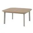 TAVOLO BASSO SHINE - MOD. 252 - STRUTTURA IN ACCIAIO VERNICIATO - PIANO IN TEAK - PER USO INTERNO/ESTERNO - DIM. cm L 79 x P 79 x H 40 - NORMA CE