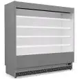 ESPOSITORE MURALE REFRIGERATO CON SPALLE CIECHE - MOD. VULCANO VC 80 INOX - ADATTO PER SALUMI E LATTICINI - A BASSO CONSUMO ENERGETICO - VENTILATO - TEMPERATURA MINIMA DI ESERCIZIO °C +3/+5 - NON CANALIZZABILE - NORMA CE