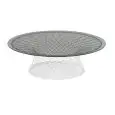 TAVOLO BASSO HEAVEN - MOD. 496 - STRUTTURA IN ACCIAIO PRE ZINCATO A CALDO VERNICIATO - PIANO IN CRISTALLO NON INCLUSO - PER USO ESTERNO - DIM. cm Ø 110 x H 38 - PESO KG 7,70  - NORMA CE