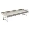 BANCO REFRIGERATO PER ESPOSIZIONE E VENDITA PESCE - Mod CRISTAL 2 - Refrigerazione tramite evaporatore statico a piastra - Temperatura -1° / +4° C - Profondità piano espositivo: 90,9 cm