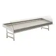 BANCO REFRIGERATO PER ESPOSIZIONE E VENDITA PESCE - Mod CRISTAL 3 - Refrigerazione tramite evaporatore statico a piastra - Temperatura -1° / +4° C - Profondità piano espositivo: 90,9 cm
