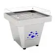 BANCO REFRIGERATO PER ESPOSIZIONE E VENDITA PESCE - Mod ACQUAMARINA - Unità frigorifera inclusa - Refrigerazione con serpentina a contatto - Temperatura -1° / +4° C - Dimensioni cm L 105,70 x P 103 x 92,2