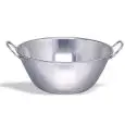 BACINELLE FONDO BOMBATO IN ACCIAIO INOX