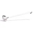 CUCCHIAIO MONOBLOCCO OBLIQUO IN ACCIAIO INOX - LUNGHEZZA MANICO cm. 37 - LUNGHEZZA TOTALE cm. 41