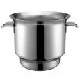 SECCHIELLO CHAMPAGNE ACCIAIO INOX CON MANIGLIE FISSE - DIMENSIONI ø mm. 180x180h