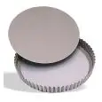 TORTIERE TONDE FESTONATE ANTIADERENTI CON FONDO MOBILE - ALTEZZA cm. 2,5