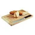 TAGLIERE IN LEGNO PER PANE CON RACCOGLI BRICIOLE - DIMENSIONI mm. 400x275