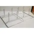 GRIGLIA PORTA POLLI IN ACCIAIO INOX AISI 304 GASTRONORM 1/1 mm. 530x325