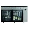 EROGATORE DI VINO AL CALICE E AZOTATRICE - Mod. VINO 6 - Plug & Play - Struttura in acciaio inox Aisi 304 - Capacità: N. 6 bottiglie disposte in linea, due vani da N. 3 bottiglie ciascuno - Alimentazione 220/240V/1/50 Hz - Dimensioni cm L 84,5 x P 38 x 64