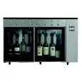 EROGATORE DI VINO AL CALICE E AZOTATRICE - Mod. VINO 8 - Plug & Play - Struttura in acciaio inox Aisi 304 - Capacità: N. 8 bottiglie disposte in linea, due vani da N. 4 bottiglie ciascuno - Alimentazione 220/240V/1/50 Hz - Dimensioni cm L 100,2 x P 35,9 x