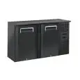 FRIGORIFERO RETRO BAR PER BIBITE - Mod. QB 200 - Temperatura +2°/+8°C - Capacità lt. 315 - Alimentazione MONOFASE V230/1 - Potenza W 224 - Dimensioni cm. L 146 x P 51,5 x h 86 - Peso Kg. 91