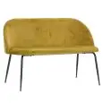 Panca - colore senape - Struttura in metallo verniciato, seduta e schienale imbottiti, rivestimento in velluto - Modello 1767-S50-SE-01