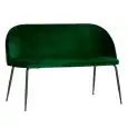 Panca - colore verde - Struttura in metallo verniciato, seduta e schienale imbottiti, rivestimento in velluto - Modello 1767-S50-V-01