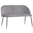 Panca - colore grigio - Struttura in metallo verniciato, seduta e schienale imbottiti, rivestimento in velluto - Modello 1767-S50-light-grey-01