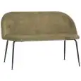 Panca - colore senape - Struttura in metallo verniciato, seduta e schienale imbottiti, rivestimento in velluto - Modello 1767-S50DV