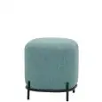 Pouf - colore blu - Struttura in metallo verniciato, rivestimento in tessuto - Modello 1774-S03PA-blue