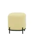 Pouf - colore giallo - Struttura in metallo verniciato, rivestimento in tessuto - Modello 1774-S03PA-yellow