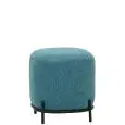 Pouf - colore blu - Struttura in metallo verniciato, rivestimento in tessuto - Modello 1774-S03PE-01