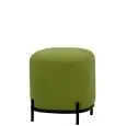 Pouf - colore verde - Struttura in metallo verniciato, rivestimento in tessuto - Modello 1774-S03V-01