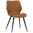 Sedia - colore marrone - Struttura in metallo verniciato, scocca imbottita in tessuto - Modello 1803-DC81-M