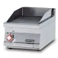 Fry Top elettrico professionale da banco piastra rigata in acciaio Allforfood FTRT/74ET linea ELLE