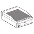 Fry Top elettrico professionale da banco piastra rigata cromata superchrome Allforfood FTRT/76ETS linea ELLE