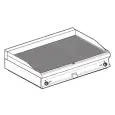 Fry Top elettrico professionale da banco piastra rigata in acciaio Allforfood FTRT/712ET linea ELLE