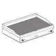 Fry Top elettrico professionale da banco piastra rigata cromata superchrome Allforfood FTRT/712ETS linea ELLE