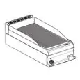 Fry Top a gas professionale da banco piastra rigata in acciaio Allforfood FTRT/74G linea ELLE