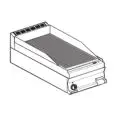 Fry Top a gas professionale da banco piastra rigata cromata superchrome Allforfood FTRT/74GS linea ELLE