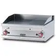 Fry Top a gas professionale da banco piastra 1/2 liscia 1/2 rigata in acciaio Allforfood FTLRT/78G linea ELLE