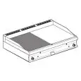 Fry Top a gas professionale da banco piastra 1/2 liscia 1/2 rigata cromata superchrome Allforfood FTLRT/712GS linea ELLE