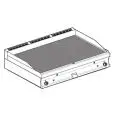 Fry Top a gas professionale da banco piastra rigata cromata superchrome Allforfood FTRT/712GS linea ELLE