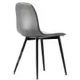 Sedia - colore grigio - ​Struttura in metallo verniciato, rivestimento in ecopelle - Modello 183-grigio-01