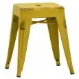 Sgabello - colore giallo - ​Struttura in metallo verniciato, effetto anticato - Modello 1832-BS18AY
