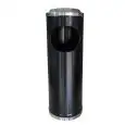 Posacenere Con Gettacarte Nero in Inox - MEDIAL Linea MINI - Codice 790113 - Capacità 11 lt  - Diametro 20 cm - Altezza cm 60 - Imballo confezione da n. 1 Unità