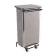Pattumiera Rettangolare Con Ruote  in Inox - MEDIAL Linea CONTINOX - Codice 790624 - Capacità 110 lt  - Dimensioni cm 48x42 - Altezza cm 965 - Imballo confezione da n. 1 Unità