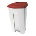 Pattumiera Raccolta Differenziata Rosso in Polietilene - MEDIAL Linea CONTIPLAST - Codice 102037 - Capacità 120 lt  - Dimensioni cm 56x48 - Altezza cm 89 - Imballo confezione da n. 1 Unità